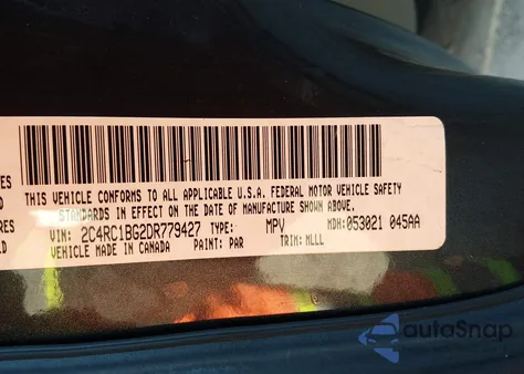 2013 Chrysler Town & Country Touring z USA, uszkodzony, nr VIN 2C4RC1BG2DR779427